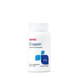 GNC Copper Supplement 2mg Front Bottle